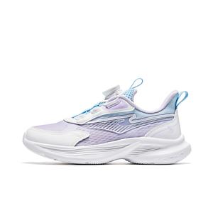 Низкие детские беговые кроссовки бело-фиолетовые Erke Kids