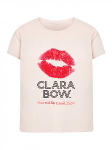Футболка-бокс Clara Bow Red Lip Classic Thing розового цвета F4NT4STIC