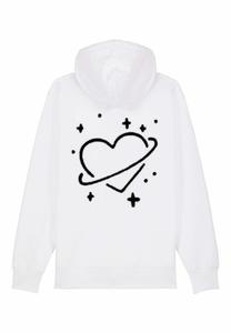 Толстовка на молнии SATURN BACK EMBROIDERY Mira Paris, белый