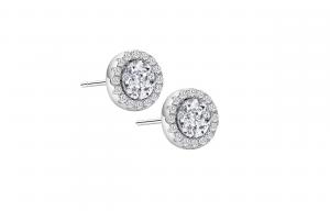 Мужские серьги-гвоздики Stud ASTAR HADES, белый