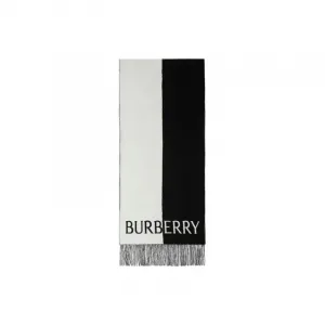 Шарф вязаный мужской Burberry, черный / белый