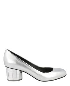 Туфли-лодочки Farrah Metallic Leather Salvatore Ferragamo, серый
