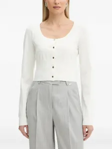 Кардиган с U-образным вырезом Fracomina, белый