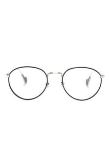 Moncler Eyewear очки в круглой оправе с логотипом, черный