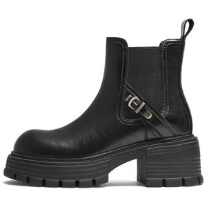 Короткие женские ботинки челси на среднем каблуке TATA, Coffee