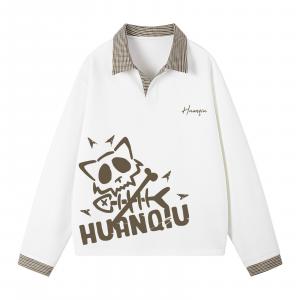 Футболка-поло Unisex Polo Collar Moderate Mock Two Piece HUANQIU, белый (хаки)
