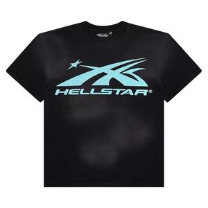 Футболка Hellstar Classic Tee, цвет Black/Aqua Blue