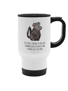 Mr. & Mrs. Panda Термокружка «Скунс» с надписью белого цвета