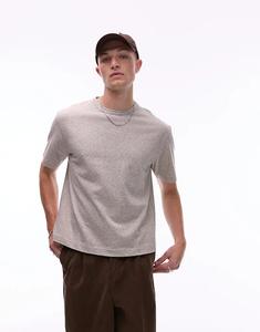 Футболка Topman укороченного кроя в тонкую полоску цвета экрю