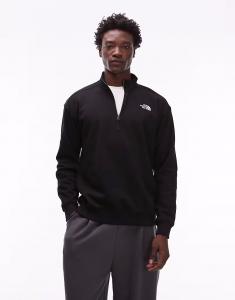 Толстовка унисекс с логотипом на молнии 1/4, черного цвета The North Face