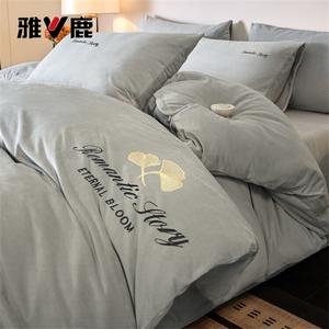 Yalu Пододеяльник 150х200 см из молочного вельвета, утепленный, антистатик