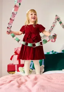 Коктейльное платье с бантом/вечернее платье Jojo Maman Bébé, Red