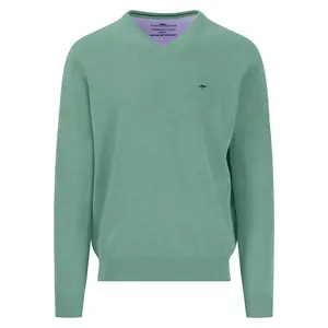 Свитер Fynch Hatton 1507211 с V-образным вырезом, зеленый