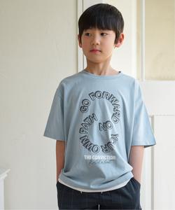 Футболка с многослойным принтом и асимметричным низом (120–160 см) Ikka, цвет Saxe Blue