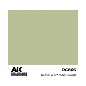 Серебристо-серый №28 (BS381), Paint - Real Color, Dropper Bottles (AK-Interactive)