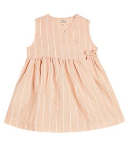 Детское платье из льна и хлопка Il Gufo, розовый