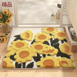 Dajiang Ковер 60х60 см для ванной/гримерки, впитывающий, быстросохнущий, с рисунком Sunflower Field