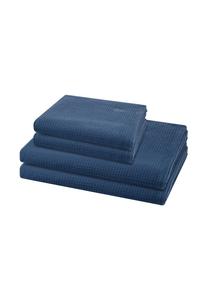 Набор полотенец для душа Ross Pique, 4 штуки, темно-синий