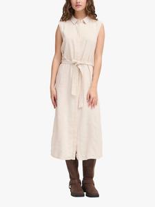 Linno Linen Rich Shirt Midi Dress ICHI, Natural/Multi