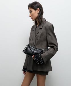 Сумка Noane с затягивающимся шнурком и верхней ручкой, выполненная в технике «мятый узор» Charles & Keith, цвет Noir