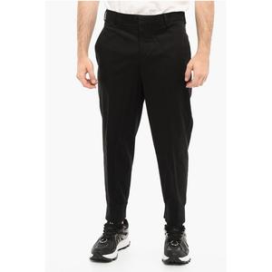 Узкие брюки из хлопка-стрейча с заниженной талией Neil Barrett, Black