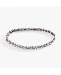 Теннисный браслет в форме сердца Alex And Ani, silver