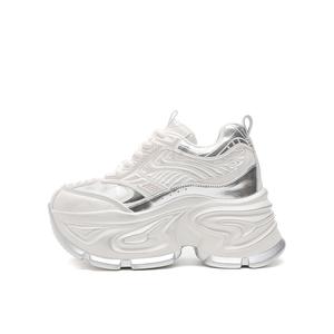 Низкие кроссовки на платформе, увеличивающие рост на 10 см, винтажные, массивные, женские CARDANRO, White