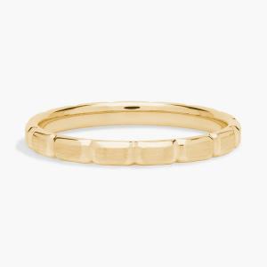 Вертикальное фаскосное составное кольцо из 14-каратного желтого золота (2 мм) Blue Nile