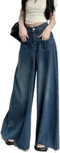 Женские джинсы-багги ретро с высокой талией
