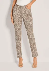 Druck petite pants Madeleine, Brown White