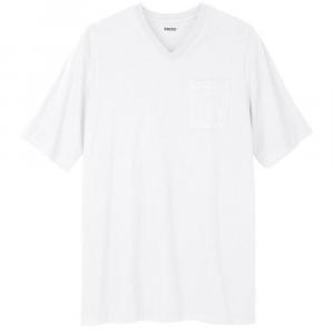 Мужская легкая футболка Kingsize Big & Tall без усадки, удлиненная с v-образным вырезом KingSize, белый