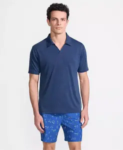 Мужская поло с воротником Johnny и коротким рукавом SunShade UPF 50 Lands' End, синий