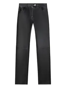 Кожаные брюки Courrèges, черный