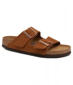 Тапочки из норки Arizona SFB VL narrow fit Birkenstock, коньячный