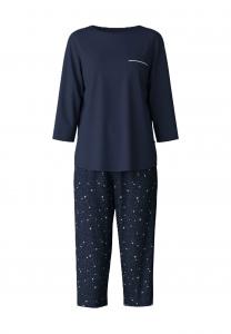 Женская пижама-капри Sweet Dreams с рукавом 3/4 CALIDA, цвет 488 Peacoat Blue