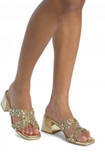 Мюли на каблуке Alma en Pena, золотой