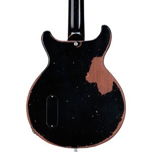 Gibson Custom Murphy Lab 1960 Les Paul Junior Double-Cut Reissue Ultra Heavy Aged Электрогитара черного цвета