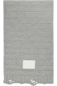 Шерстяной шарф Mm6 Maison Margiela, серый