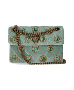 Миниатюрная бархатная сумочка Кенсингтон Kurt Geiger, зеленый