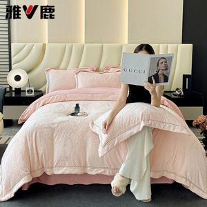 Yalu Комплект постельного белья 1,8 м, 4 предмета: простыня на резинке, пододеяльник 200x230 см