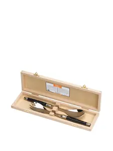 Набор из двух приборов для салата, 25 см, Jean Dubost Laguiole, черный