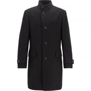 HUGO BOSS Мужское черное пальто Black