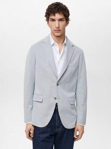 Блейзер Verner из смесового хлопка Mango, Light Blue