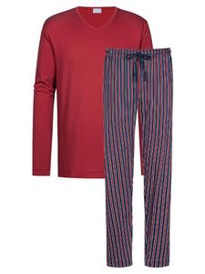 Длинная пижама Mey Graphic Stripes, красный