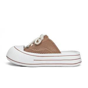 NANJIREN Закрытые тапочки женские коричневые, цвет Brown