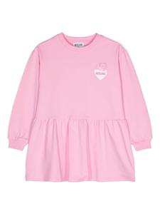 Moschino Kids платье из джерси с логотипом, розовый