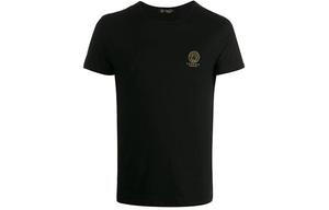 Футболка с коротким рукавом и V-образным вырезом VERSACE, черный