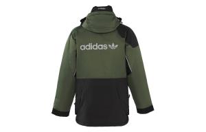 Мужской пуховик Adidas Originals, цвет Black/Green