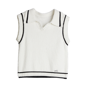 ELLE Трикотажный кардиган Women's Ecru Lapel Moderate