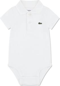 Laceste Unisex Baby Classic Pique Polo Bodysuit Lacoste, White